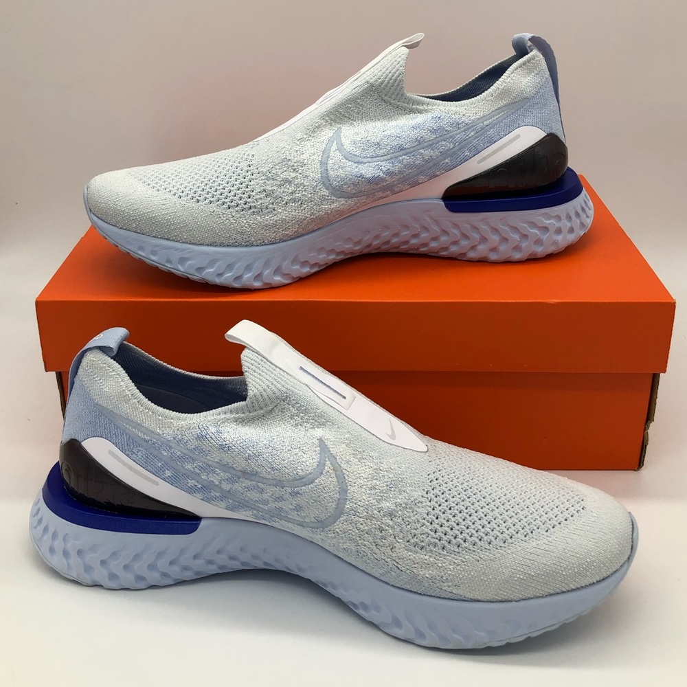 New Men’s Nike Epic Phantom React Flyknit Shoes Hydrogen Blue w/box BV0417-101 - Picture 1 of 6